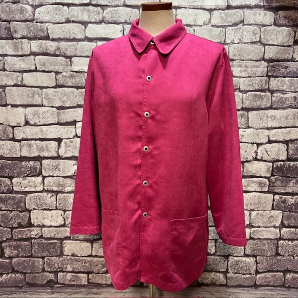 Chico's Design Raspberry Colored Button Down Blou… - image 1